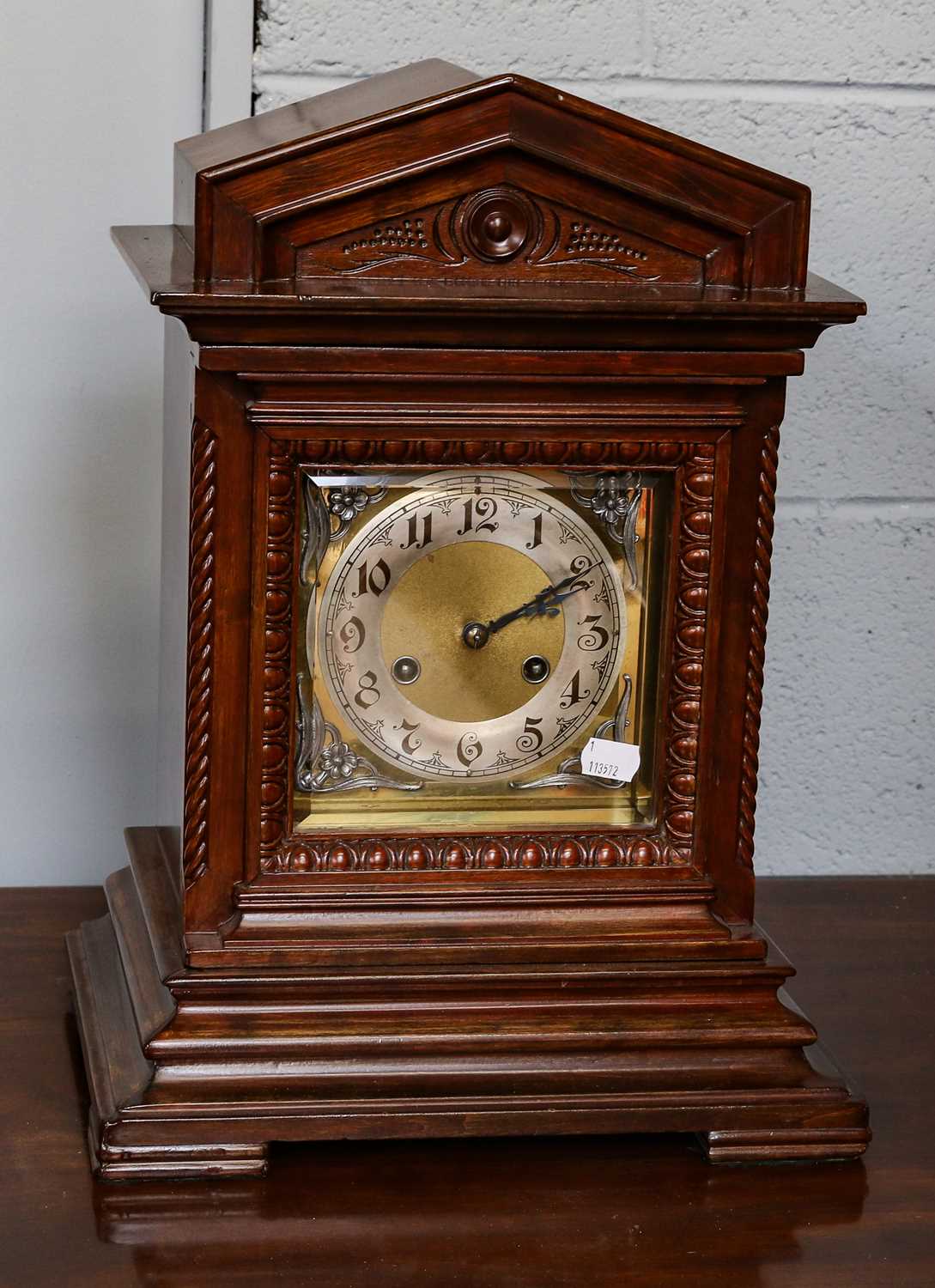 Lot 1249 A Chiming Junghans table clock, 45cm high