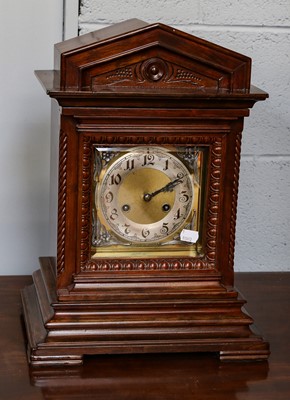 Lot 1249 - A Chiming Junghans table clock, 45cm high