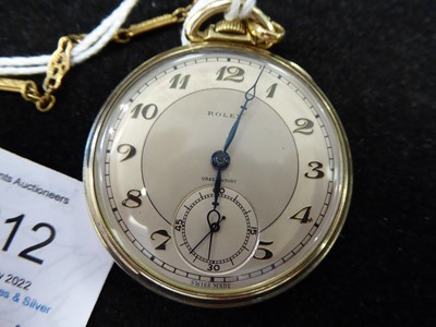 Lot 2212 - Rolex: A Rare Art Deco Observatory Quality Open Faced Pocket Watch
