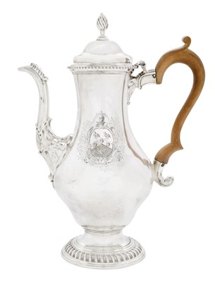 Lot 2191 - A George III Silver Coffee-Pot