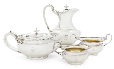 Lot 2283 - A Four-Piece Edward VII and George V Silver Tea-Service