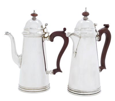 Lot 2293 - A George V Silver Hot-Milk Jug and a George VI Silver Coffee-Pot