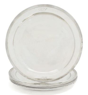 Lot 2285 - A Set of Seven Elizabeth II Scottish Silver Side-Plates