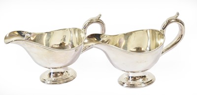 Lot 76 - A Pair of Victorian Silver Sauceboats, Maker's...