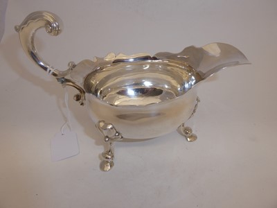 Lot 2001 - A George II Silver Sauceboat