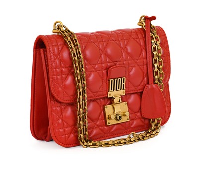 Lot 3014 - Dior Dioraddict Red Leather Quilted Flap...