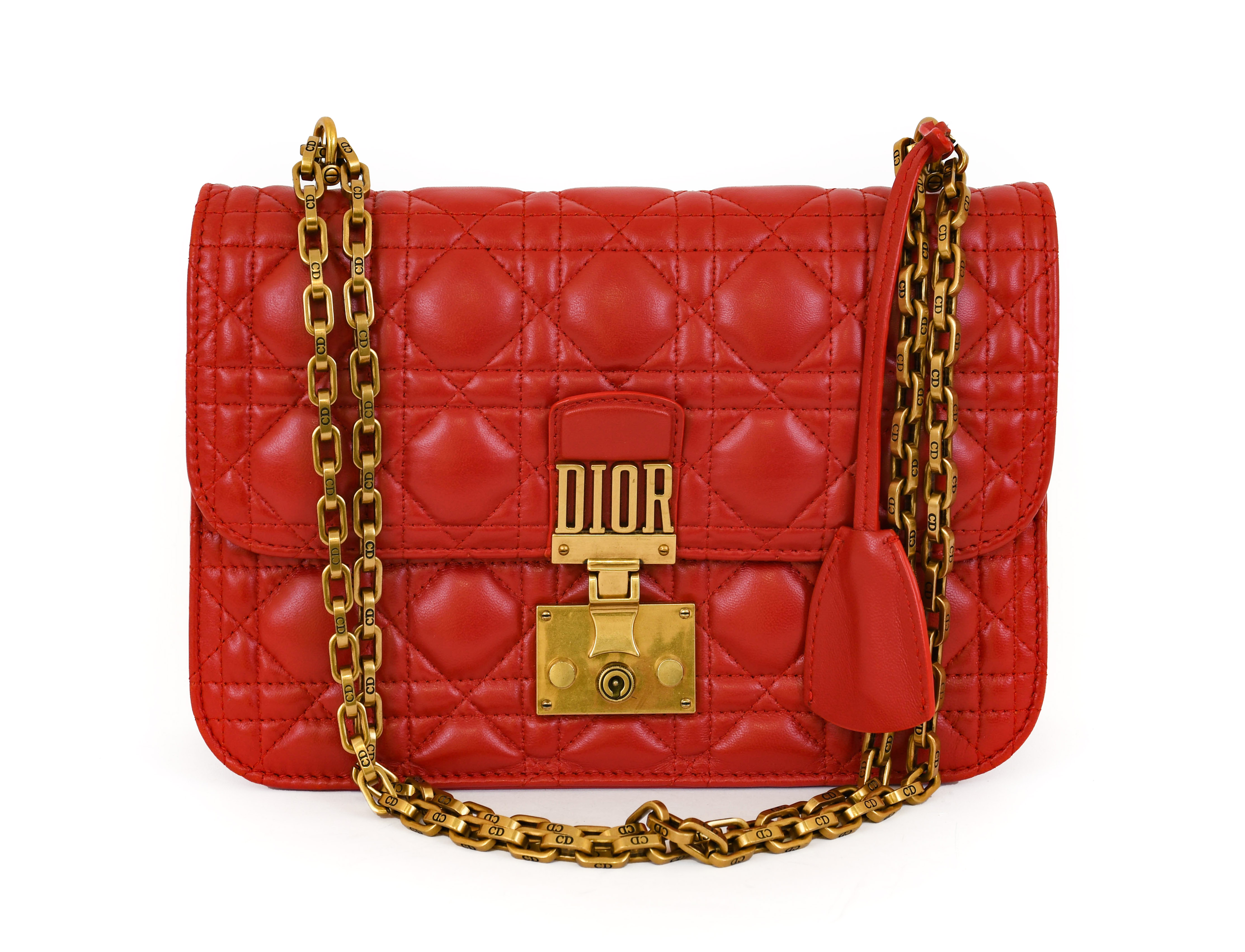 Christian Dior 赤 長袖シャツ リボン付き