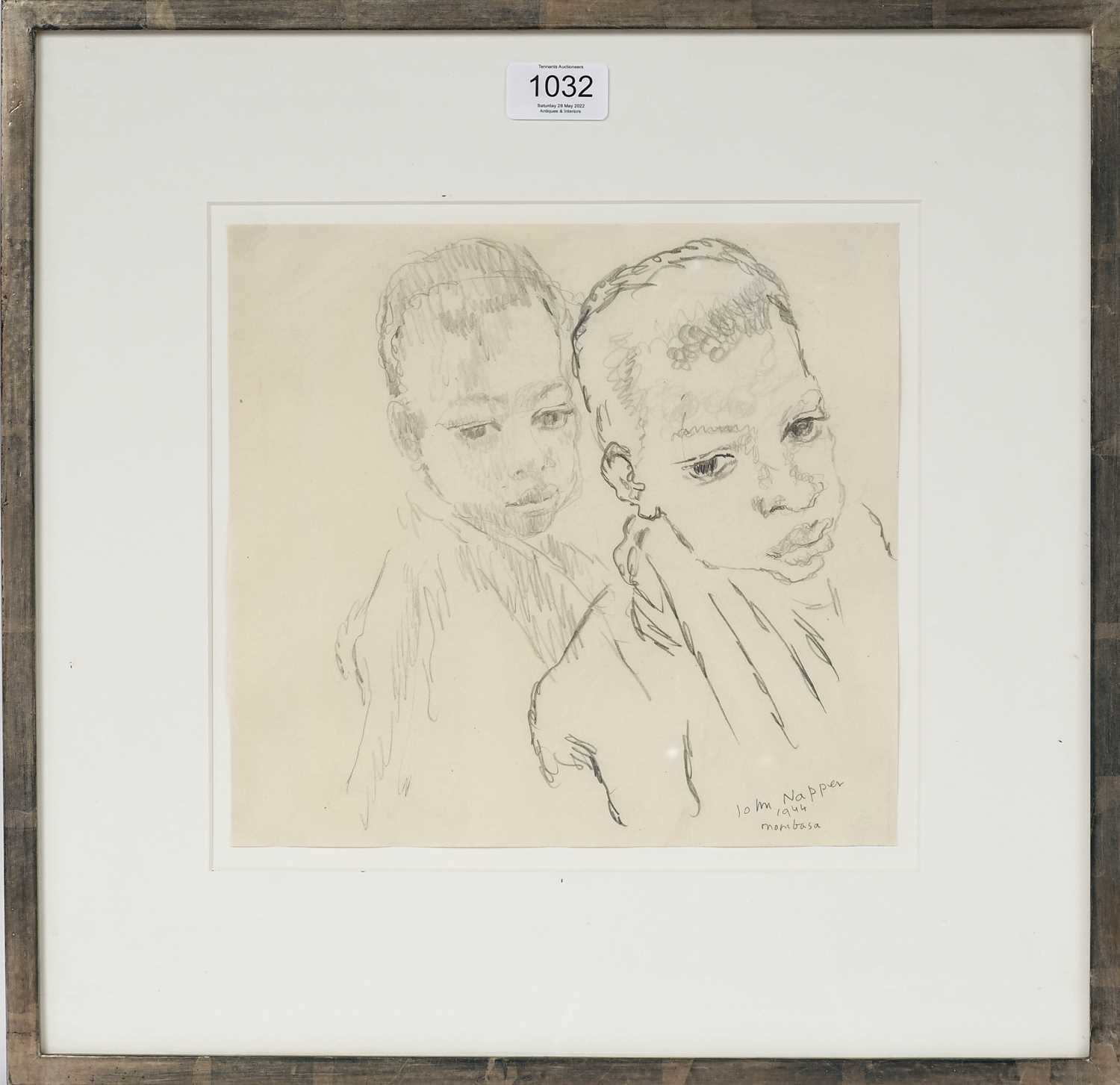 Lot 1032 - John Napper (1916-2001) "Two Heads, Mombasa"...