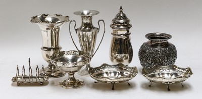 Lot 116 - A Collection of Assorted Silver, comprising: a...