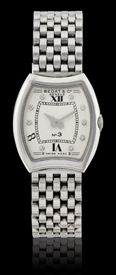 Lot 2327 - Bedat & Co: A Lady's Stainless Steel Wristwatch