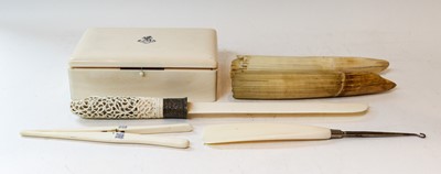 Lot 470 - A late Victorian Ivory Jewellery casket, a...