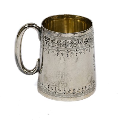 Lot 144 - An Edward VII Silver Christening-Mug, by...