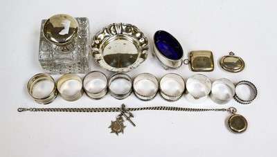 Lot 152 - A Collection of Assorted Silver, including: a...