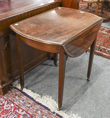 Lot 1275 - A George III Mahogany and Satinwood-Banded...