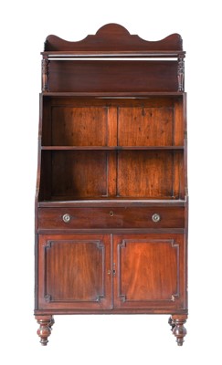 Lot 244 - A Mahogany Waterfall Bookcase Cabinet, the...