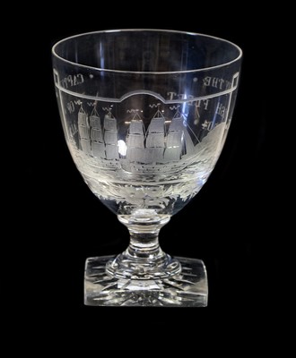 Lot 22 - A Naval Commemorative Glass Rummer, circa 1804,...