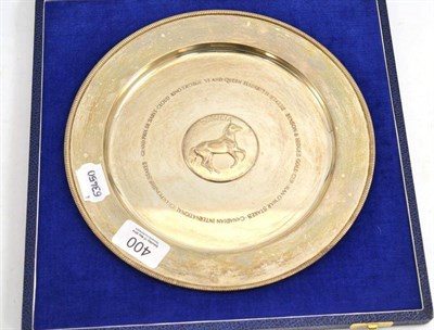 Lot 400 - A silver limited edition plate by Doris Lindner