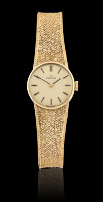 Lot 144 - A Lady's 9 Carat Gold Wristwatch, signed Omega,...