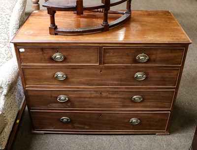 Lot 1122 - A George III mahogany chest of drawers, early...