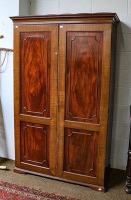 Lot 1109 - A late Victorian mahogany wardrobe, with a...