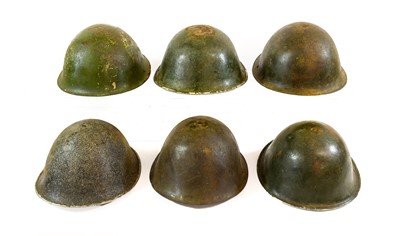 Lot 234 - Seven Second World War Brodie Helmets, all...