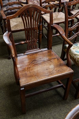 Lot 1153 - A provincial elm carver chair, circa 1800,...