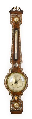 Lot 713 - A Rosewood Mother of Pearl Inlaid 6-Inch Dial...