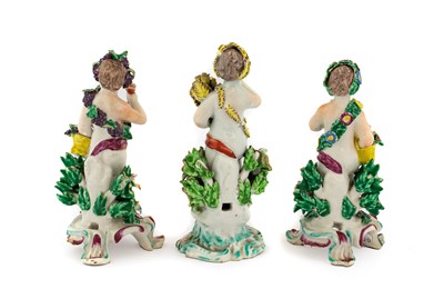 Lot 35 - A Pair of Bow Porcelain Figures Allegorical of...