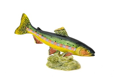 Lot 473 - Beswick Golden Trout, model No. 1246, blue,...