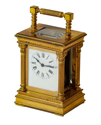 Lot 472 - A brass mignonette carriage timepiece, 2nd...