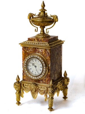 Lot 268 - A marble and gilt metal mounted mantel...