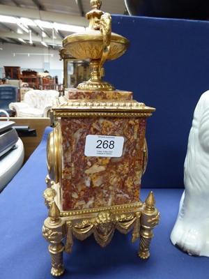 Lot 268 - A marble and gilt metal mounted mantel...