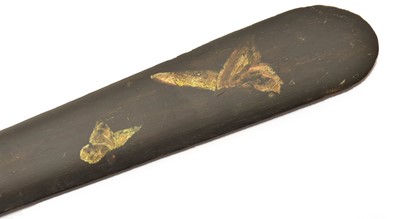Lot 2038 - 19th Century Ebonised Stay Busk, hand painted...