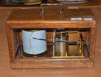 Lot 418 - A Short & Mason barograph with an eleven chamber vacuum