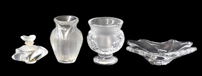 Lot 246 - A Lalique frosted glass Saint Cloud vase...