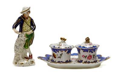 Lot 245 - A pair of English porcelain potpourrei vases,...