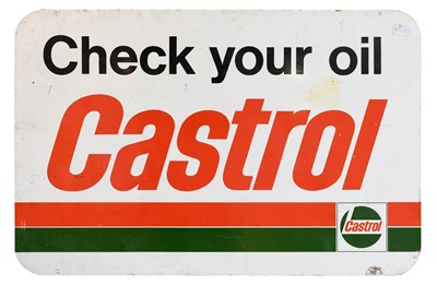 Lot 141 - Check Your Oil Castrol: A Double-Sided...