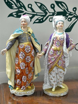 Lot 424 - Pair of Samson figures of Turks