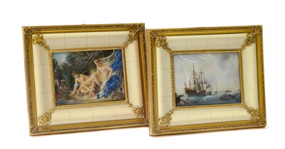 Lot 234 - Two metal mounted Continental porcelain...