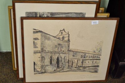 Lot 433 - P.Bayern, nine framed prints depicting French scenes