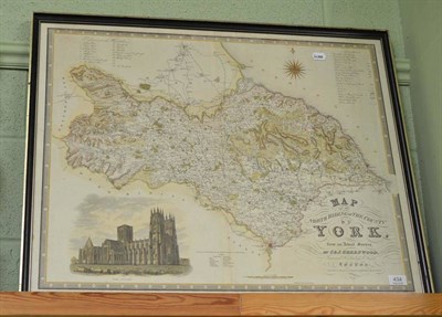 Lot 434 - Greenwood (G & J) map of the North Riding of the County of York, April 1st 1834, large...