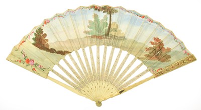 Lot 2148 - A Late 18th Century Ivory Betrothal Fan, with...