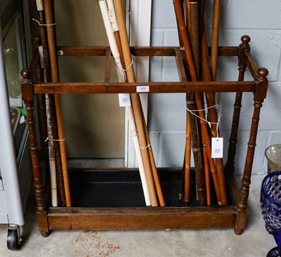 Lot 304 - Early 20th Century oak stick stand