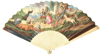 Lot 2145 - A Circa 1730 Ivory Fan, with carved guards and...