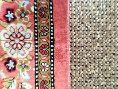 Lot 202 - Very Fine Ghom Silk Carpet Central Iran,...