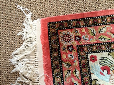 Lot 202 - Very Fine Ghom Silk Carpet Central Iran,...