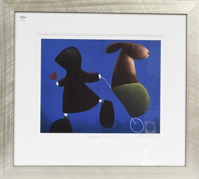 Lot 1064 - Mackenzie Thorpe (b.1956) "Out for a Walk"...