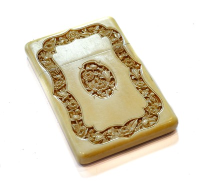 Lot 54 - A Carved Ivory Card-Case, First Quarter 20th...