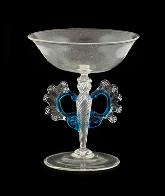 Lot 1 - A Façon de Venise Style Winged Wine Glass,...
