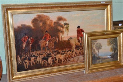 Lot 451 - British School (Early 20th century) The Hunt returning home at sunset, indistinctly inscribed...